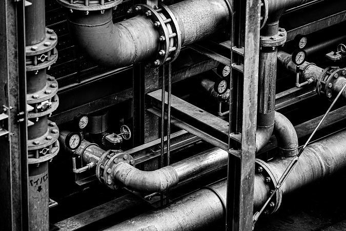 シルバーの配管